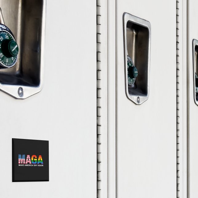 Amerikas Gay-Out-Gay Pride 2025 LGBTQ++ Magnet (In Situ (Schrank))
