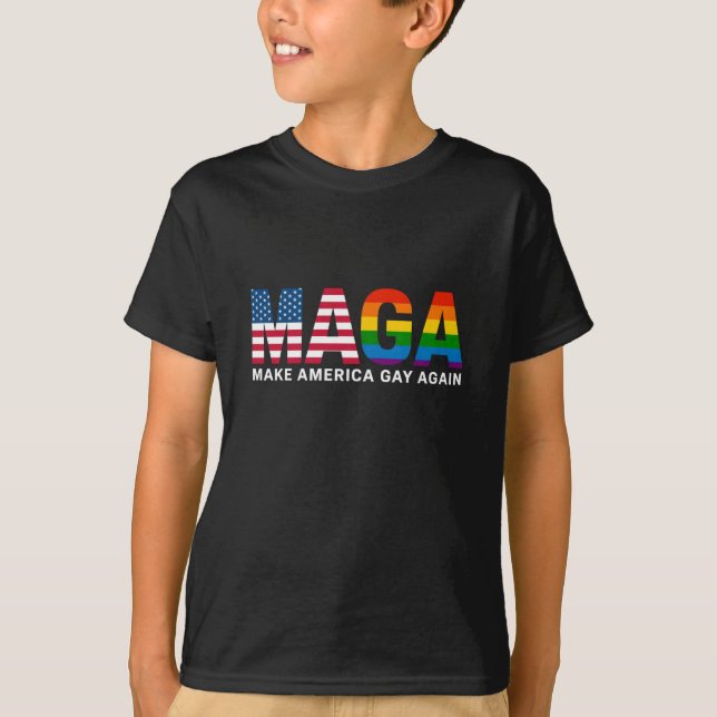 Amerikas Gay-Out-Gay Pride 2025 LGBTQ++ T-Shirt (Vorderseite)