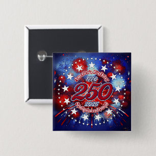 Amerikas Geburtstags-Semiquin-Grafik-Feuerwerk-Bur Button