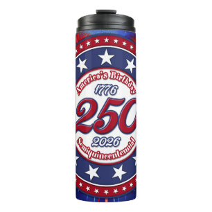Amerikas Geburtstags-Semiquin-Grafikfeuerwerk RWB Thermosbecher