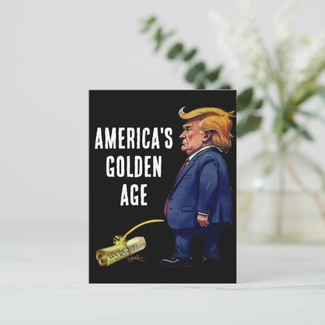 Amerikas goldenes Zeitalter Postkarte (Stehend Vorderseite)