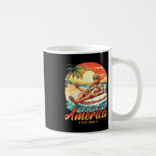 Amerikas Golf Trump 2024 Retro Strand Usa Amerika  Kaffeetasse