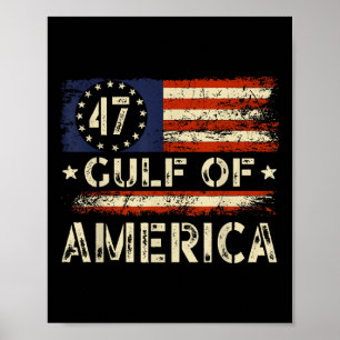 Amerikas Golf Vintage amerikanische Flagge Golf Me Poster