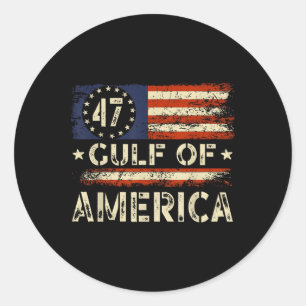 Amerikas Golf Vintage amerikanische Flagge Golf Me Runder Aufkleber