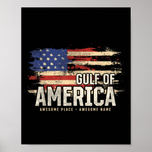 Amerikas Golf von den USA Grunge Patriotic Poster