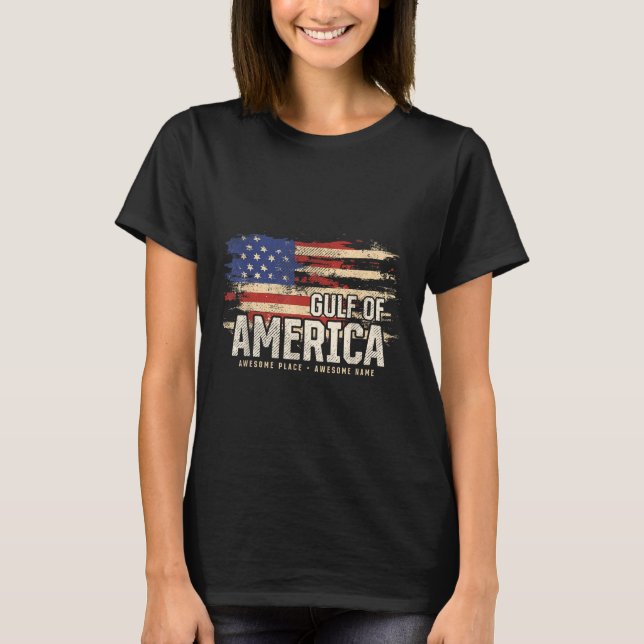 Amerikas Golf von den USA Grunge Patriotic T-Shirt (Vorderseite)