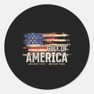 Amerikas Golf von USA Grunge Patriotisch Runder Aufkleber