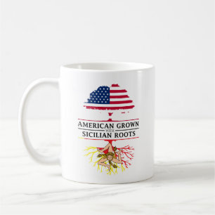 Amerikas Ground mit sizilianischer Roots-Tasse Kaffeetasse