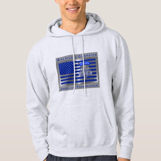 Amerikas "Guardian Im Flugzeug Paratrooper Flag" Hoodie (Vorderseite)