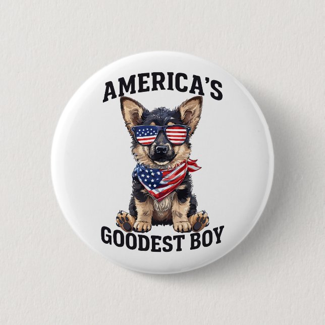 Amerikas Gütigster Schäferhund Button (Vorderseite)