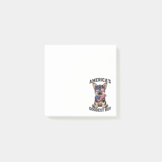Amerikas Gütigster Schäferhund Post-it Klebezettel (Vorderseite)