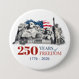 Amerikas Halb-Quinquennale 250 Jahre Freiheit Button