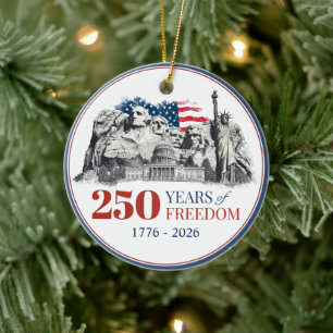 Amerikas Halb-Quinquennat 250 Jahre Freiheit Keramik Ornament