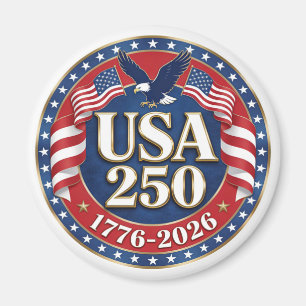 Amerikas Halb-Quinquennial 1776-2026 USA 250 Magnet
