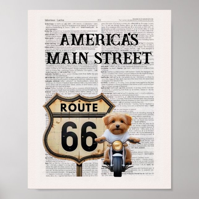 Amerikas Hauptstraße 66 Poster (Vorne)