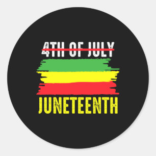 Amerikas Juneteent ist mein Unabhängigkeitstag 2 Runder Aufkleber