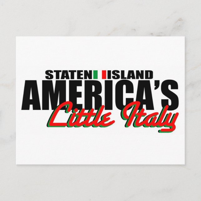 Amerikas kleine italienische Postkarte (Vorderseite)