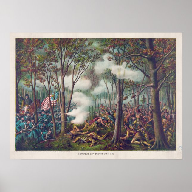 Amerikas Krieg 1812 Schlacht von Tippecanoe Poster (Vorne)