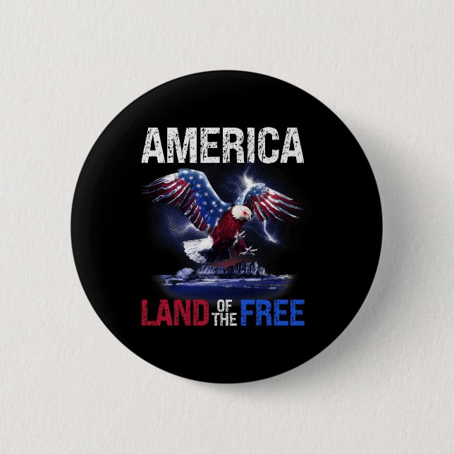 Amerikas Land der 4. Juli Unabhängigkeit Button (Vorderseite)