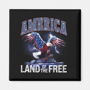 Amerikas Land der 4. Juli Unabhängigkeit Magnet