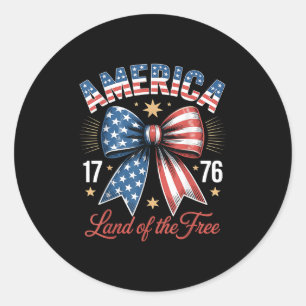 Amerikas Land der freien 1776 4. Juli unabhängig Runder Aufkleber
