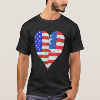 Amerikas liberianisches Flaggenherz T-Shirt