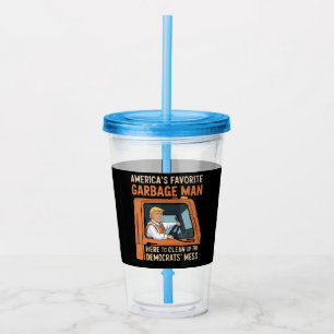 Amerikas Lieblings-Müllmann Trump 45 47 USA Acryltrinkbecher
