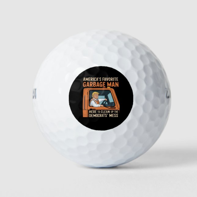 Amerikas Lieblingsgarbage Man Trump 45 47 USA Golfball (Vorderseite)