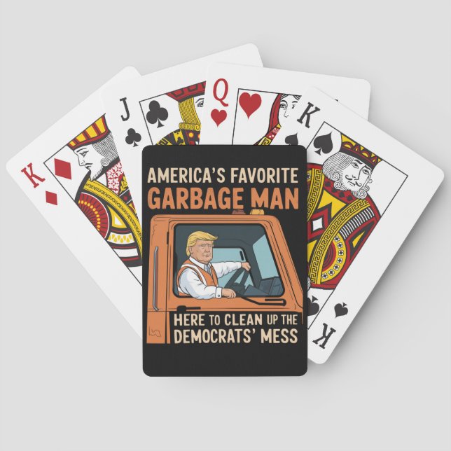 Amerikas Lieblingsgarbage Man Trump 45 47 USA Spielkarten (Rückseite)