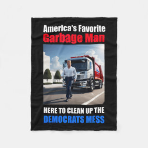 Amerikas Lieblingsgarbage-Mann hier zum Reinigen Fleecedecke