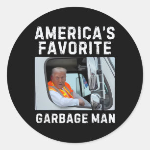 Amerikas Lieblingsmüll Trump Garbage Truck Runder Aufkleber