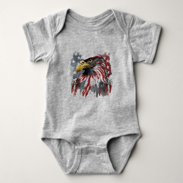 Amerikas majestätischer Adler Baby Strampler (Vorderseite)