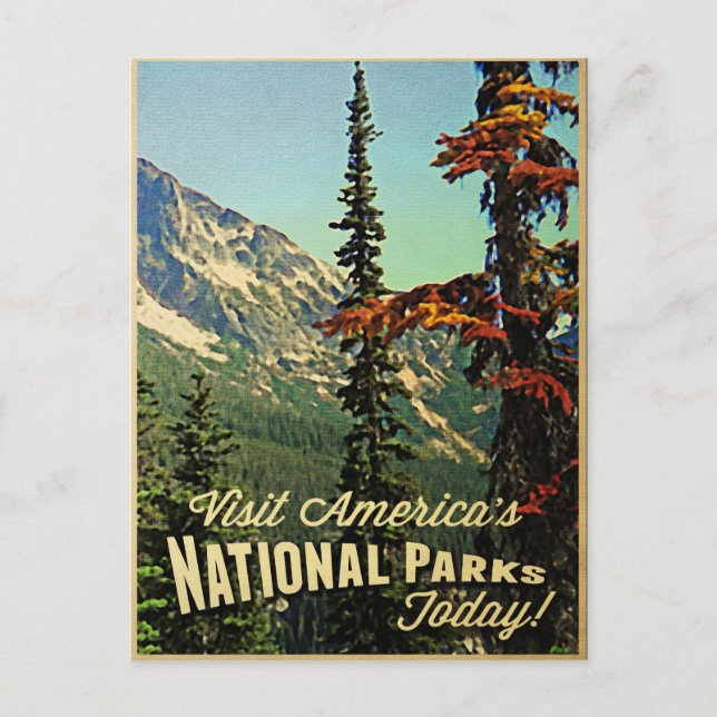 Amerikas Nationalparks Postkarte (Vorderseite)