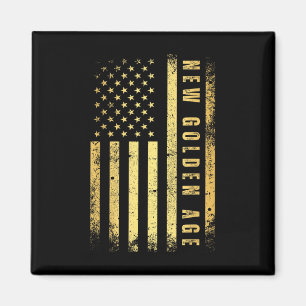 Amerikas neues goldenes Zeitalter Goldene Farbe - Magnet