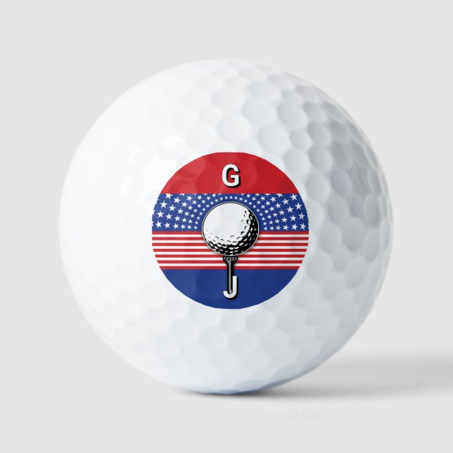 Amerikas Patriotisches Golfdesign Golfball (Vorderseite)