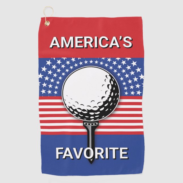 Amerikas Patriotisches Golfdesign Golfhandtuch (Vorderseite)