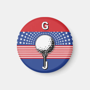 Amerikas Patriotisches Golfdesign Magnet