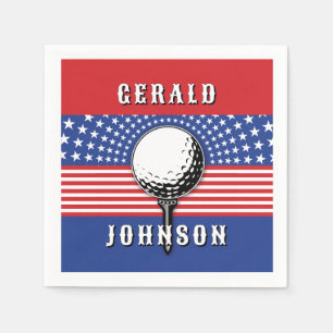 Amerikas Patriotisches Golfdesign Serviette