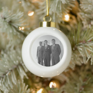 Amerikas Präsident John Kennedy & Brüder, Camelot Keramik Kugel-Ornament