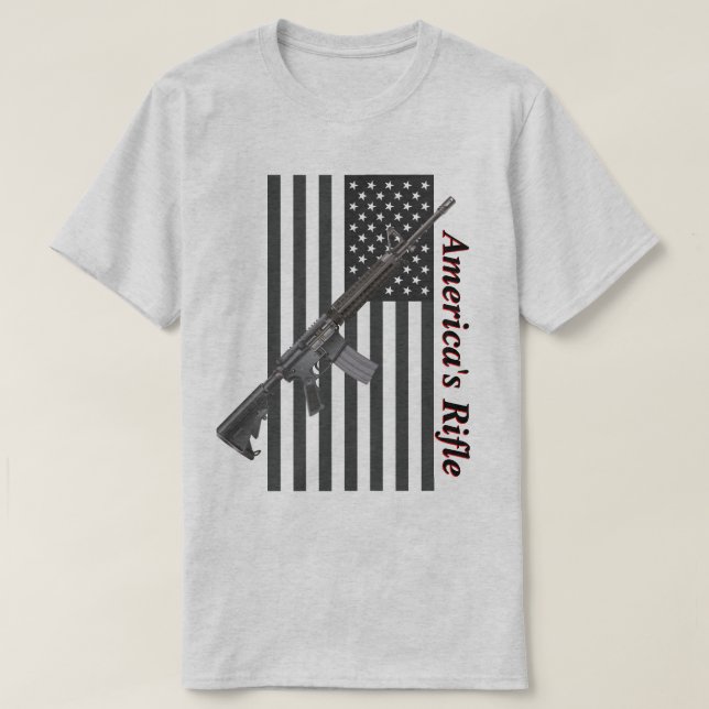 Amerikas Rifle USA Flag Favorite Riflight Light Co T-Shirt (Design vorne)