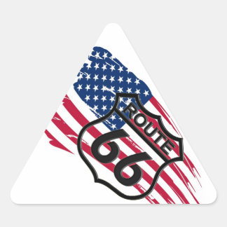 Amerikas Route 66 Dreieckiger Aufkleber