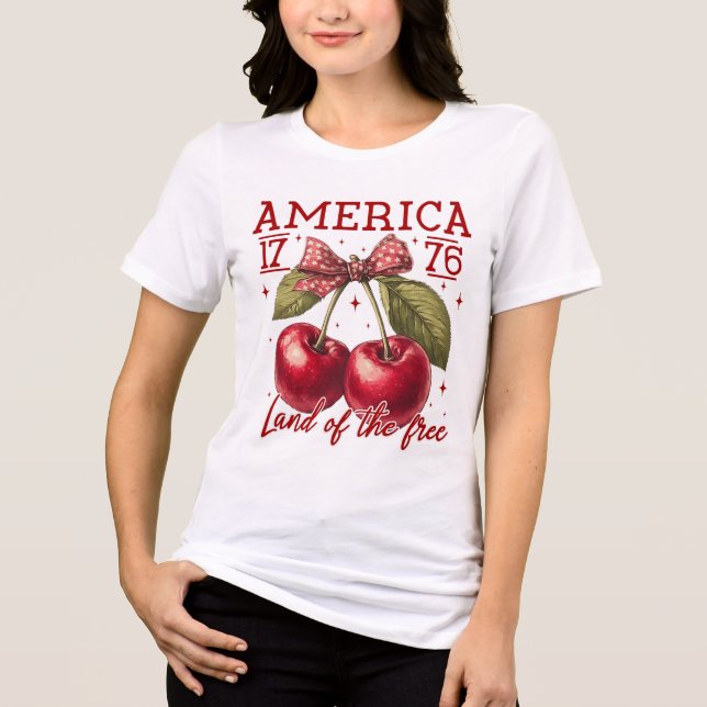 Amerikas schönste Hommage - Land der Freien Tri-Blend Shirt (Vorderseite)