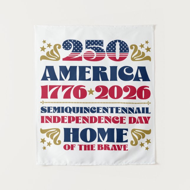 Amerikas simiquintentenale Patriotik-Tapestry Wandteppich (Vorderseite)