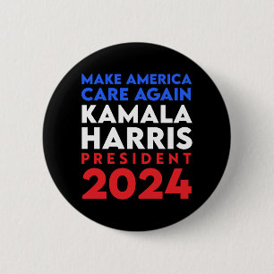 Amerikas Sorge um Harris Präsident 2024 Button