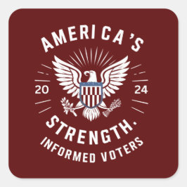 Amerikas Stärke Quadratischer Aufkleber