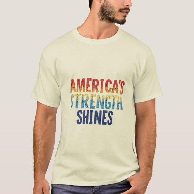 "Amerikas starke Schlampen - Patriotischer T - Shi T-Shirt (Vorderseite)