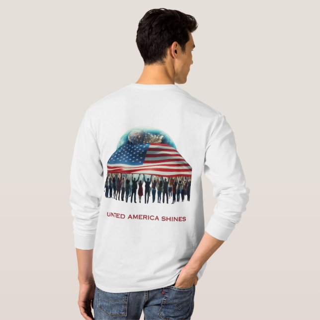 Amerikas starke Schlangen T-Shirt (Schwarz voll)