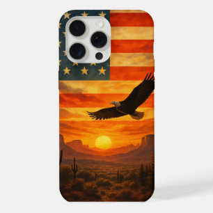 Amerikas Stolz bei Sonnenuntergang iPhone 15 Pro Max Hülle