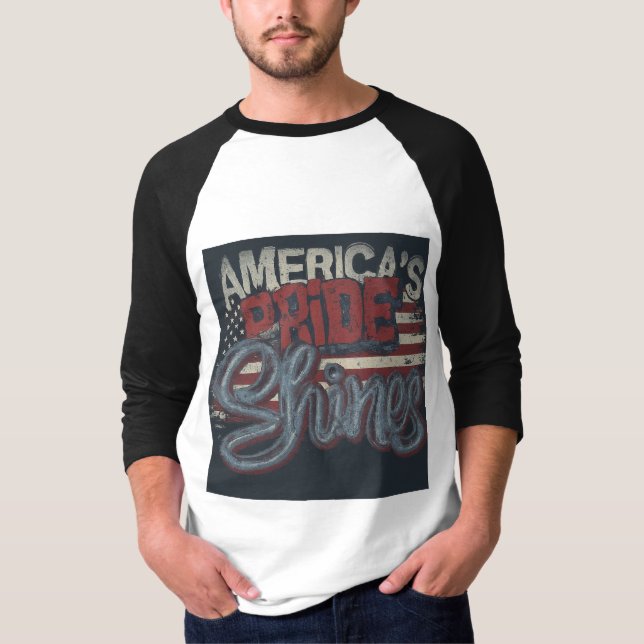 Amerikas Stolz glänzt T-Shirt (Vorderseite)