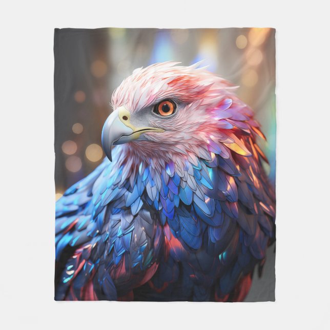 Amerikas Traum - Fantastischer Adler Fleecedecke (Vorderseite)